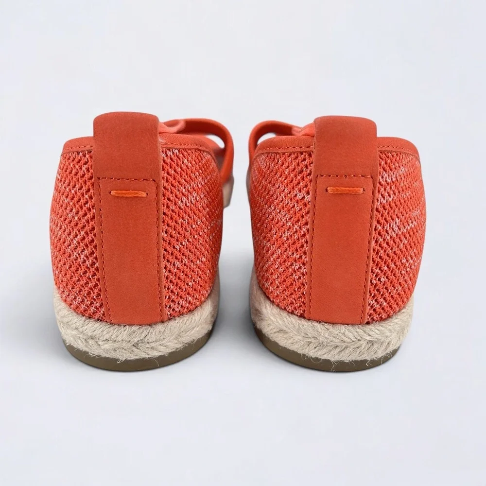 Eileen Fisher Flats Women's Size 10 Orange Mews Magma Melange Espadrille Sandals